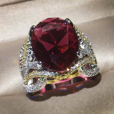 Modieuze Eenvoudige en Sfeervolle Edelsteenring Nieuwe Europese en Amerikaanse Dominante Retro Ring No. 10 black