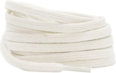 Platte katoenen veters 6mm Gebroken Wit 120cm - sneakers