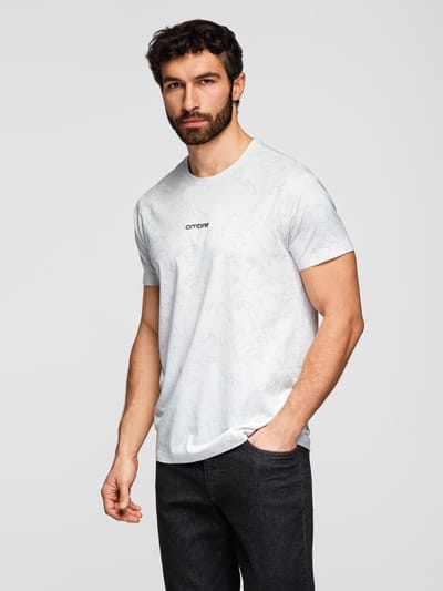 OMBRE T-shirt - Regular Fit - Korte Mouw - Geen Sluiting Gebroken Wit S