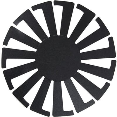 Mand weven sjabloon d: 14 cm h: 8 cm zwart 10stuks