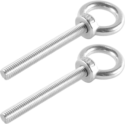 Oogbouten Set - Bevestigingsbouten - Hangmat Bevestigen - Roestvrij Staal 304 - M10 x 80 mm - Zilver