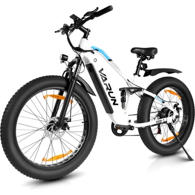VARUN S26-1 26  x 4.0  Fat Tire Electric Mountain Bike with 48V 16AH Removable Battery wit