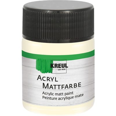 KREUL acryl matte verf, 50 ml - Ivoorkleurig