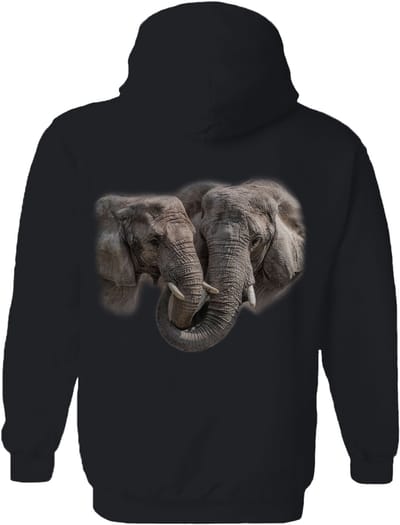 Olifanten Big Hug - Elephants The Coloured House Hoodie S