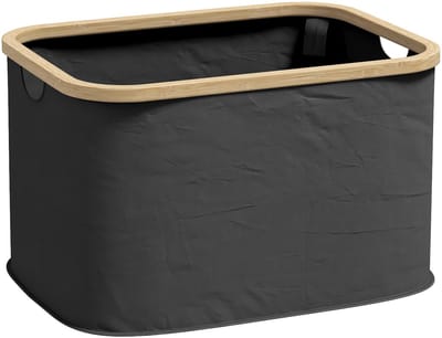 HOMCOM Wasmand - Polyester - 44,3 x 33,3 x 26,5 cm - Zwart