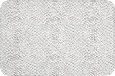 Badmat 90x60 cm - Antislip - Slang - Patroon - Wit - Badmatten voor badkamer - Badkamermat - Douchemat - Badkamer mat