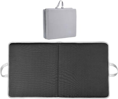 Knielmat met handgrepen - Dikke antislipmat - Comfortabel tuinieren - Dubbelzijdige grip - 60 x 30 cm - Zwart
