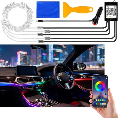 CLVP® Auto Interieur Verlichting - Led Strip Auto – 6M – Met App - RGB