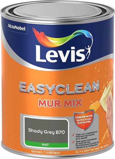 Levis - Easyclean Mur Mat Mix - Shady Grey B70 - Mengverf - 1 L