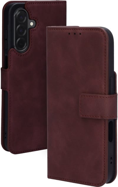 Mobiparts hoesje geschikt voor Samsung Galaxy A26 - Wallet/Boekhoesje - Eco Leer - Magneet Sluiting - Opberg vakken - Paars Rood