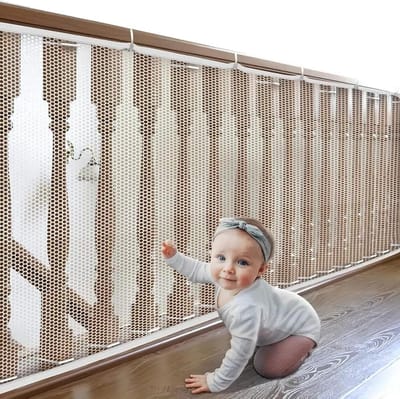 Dailygoods- Veiligheidsnet 1-360°- bescherming - Trapvalbescherming - Balustrade - Balkon - Hek - Veilige speelomgeving voor kinderen - Kindveiligheidsnet