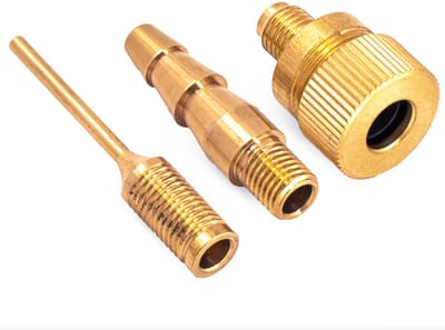 Universele opblaasadapterset – Messing – Geschikt voor pompen en compressors