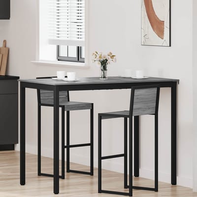 vidaXL - Staande - Bartafel - Bewerkt - hout - Rechthoekig