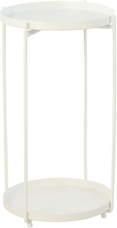 J-Line bijzettafel Rond - ijzer - wit - small