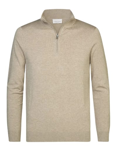 Profuomo Pullover Halfzip Pullovers Beige Pp2j00010