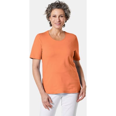 Basic shirt van puur katoen - oranje - Gr. 44 van Goldner Fashion