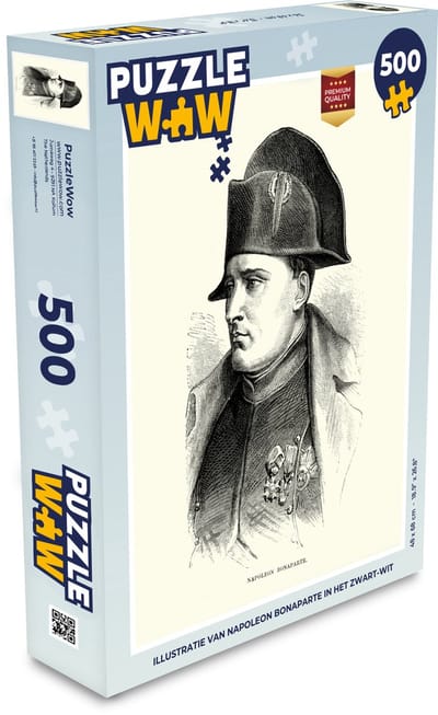 Puzzel Illustratie van Napoleon Bonaparte in het zwart-wit - Legpuzzel - Puzzel 500 stukjes