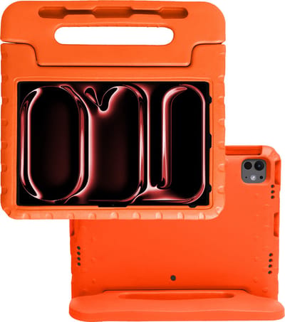 Hoes - Geschikt voor Apple iPad Pro (2024/2025) - 13 inch - Kinderhoes Shockproof Bumper - Kidsproof Case - Tablet Hoesje - Kinder Hoes Cover - Oranje