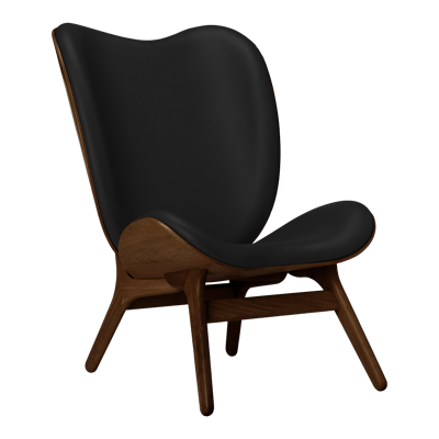 UMAGE A Conversation Piece Highback Fauteuil - eiken donker - Leder Hope black