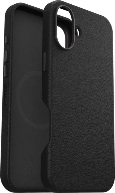 OtterBox Geschikt voor Apple iPhone 16 Plus - Symmetry Cactus Leer - Geschikt voor Mag - Back Cover Hoesje - Zwart
