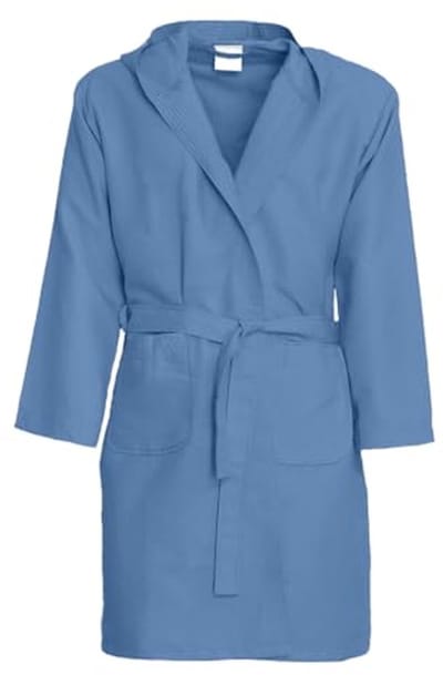 Badjas van microvezel voor dames en heren met praktische zakken en capuchon in diverse kleuren
