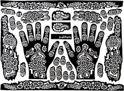WiseGoods Luxe Set Henna Tattoo Sjablonen - Schilderen - Hobby Stencil - Sjabloon Tattoos Handen / Voeten - Verven - DIY - Zwart