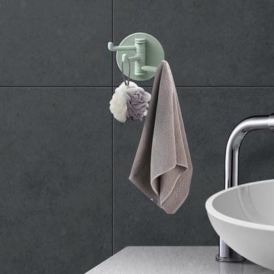 Waledano® Handdoekhaken - Zonder Boren - Kledinghaken - Drie Draaibare Haken - Multifunctionele Haken - Zelfklevende Handdoekhanger - Groen