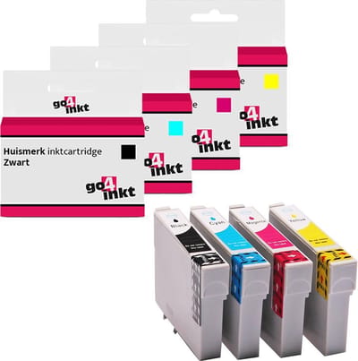 4st. Go4inkt compatible met Epson 502XL inktcartridges multipack - zwart, cyaan, magenta, yellow - voor Expression Home XP-5105 XP-5100 Workforce WF-2860DWF WF-2865DWF XP5105 WF-2860