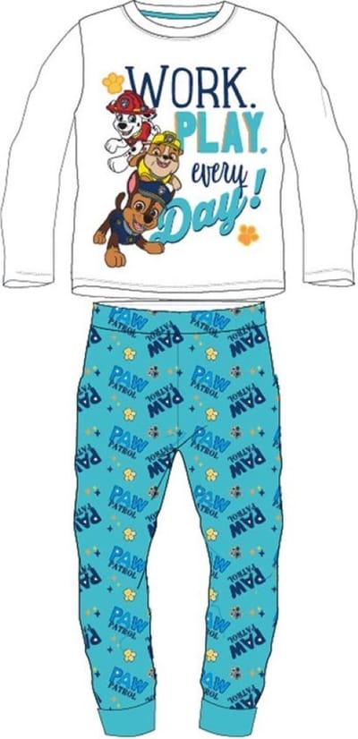 Paw Patrol Pyjama - Maat 128 - Lichtblauw - 100% Katoen