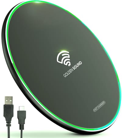 Golden Sound Draadloze oplader - Qi Snellader - Inclusief kabel - Geschikt voor 13 of hoger