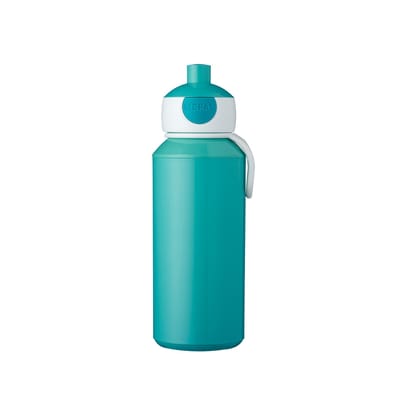 Mepal Pop-up drinkfles Campus - 400 ml - Sluit goed af - Drinkbeker voor kinderen - Turquoise