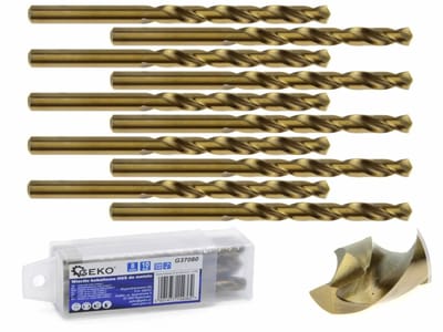 GEKO Metaalboor - HSS M35 - 5% Kobalt - 8 mm - Hoge Warmtebestendigheid - 10 stuks