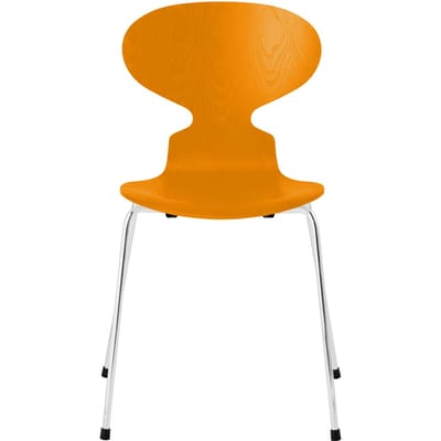 Fritz Hansen Ant Stoel - burnt yellow - verchroomd