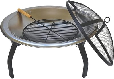Vuurkorf Ibiza - Buitenhaard Tuinhaard - Terras Verwarmen - Hittebestendig Staal - 56 cm Diameter - Roestvrij Staal