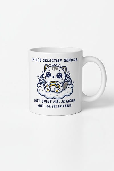 Ik Heb Selectief Gehoor Mok - Cadeau voor Koffieliefhebbers