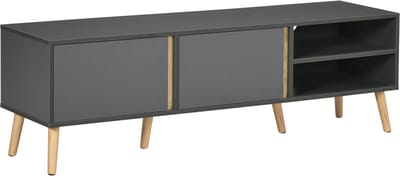 HOMCOM TV-meubel - Spaanplaat - 150x35x45cm - Donkergrijs