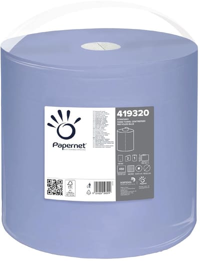 Centrale Handdoekrol van Gerecycled Papier voor Dispensers | 6 Rollen, 450 Vellen per Stuk