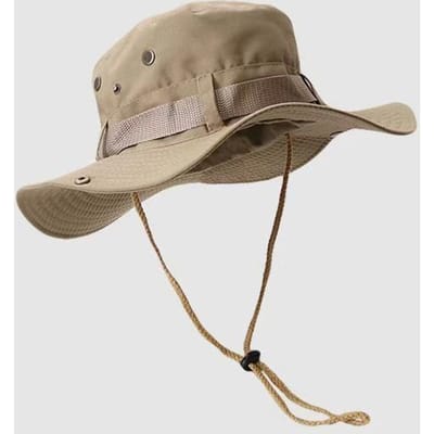 Zomer Mannen Bucket Hat Outdoor UV-bescherming Brede Rand Panama Safari Jacht Wandelen Hoed Mesh Vissershoed Strand Zonbescherming Pet Professionele Kwaliteit one size gray