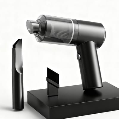 EAFC Auto stofzuiger draadloos - Kruimeldief - 2-in-1 draadloze handstofzuiger - Mini draadloze stofzuiger - Cadeau voor mannen - Air Duster - Droog & Nat - Autostofzuiger - USB C - Zwart
