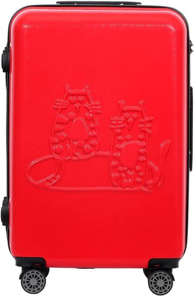 Handbagage Koffer - Reiskoffer Trolley - Veilig Reizen - Lichtgewicht Hardshell - 20 Inch - Rood