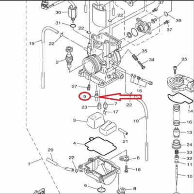 Gicleur ralenti KEP65 Keihin pour moto Yamaha 125 YZ Après 2022 B4X1494813