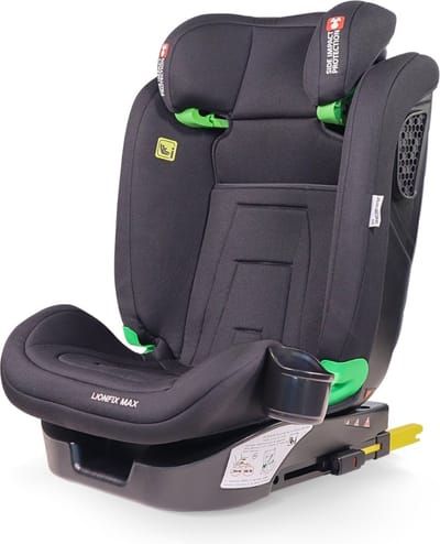 Mobiclinic Lionfix Max - Autostoeltje - IsoFix - 15-36kg - 3,5-12 jaa - In hoogte verstelbaar - R 129 - Met autoverankering - 100-150 cm - 10 standen - Dubbele zijdelingse bescherming - Verstelbare hoofdsteun - 3 Standen verstelbaar - Wasbaar