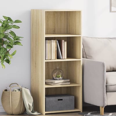 vidaXL - Hoge - kast - 50x41x124 - cm - bewerkt - hout - sonoma - eikenkleurig