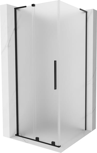 Mexen Velar L schuifdouchecabine 90 x 90 , matglas, zwart - 871-090-090-33-70