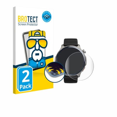 BROTECT - Screenprotector voor Huami Amazfit Balance 2 - Folie Beschermfolie transparant volledig dekking - 2 Stuks