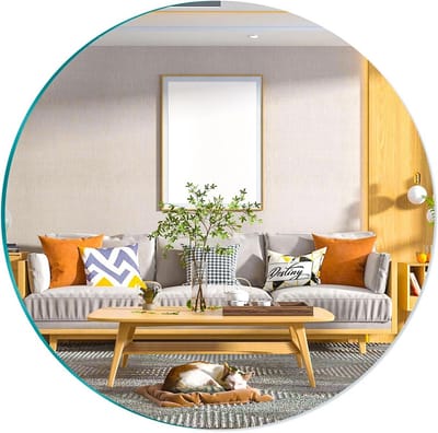 Zelfklevende Ronde Glazen Spiegel 30 cm - Frameloos en Ideaal voor Wanddecoratie