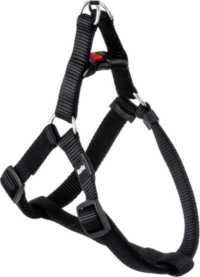 Flamingo Ziggi Step&go - Harnas Honden - Harnas Step&go Ziggi Zwart S 25-45cm 15mm - 1st - 124438 - 1st