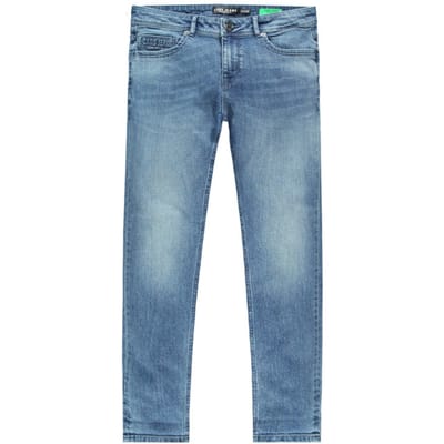 Cars blauwe heren jeans   Bleached wash wassing   Regular fit   5-Pocket zakken   Knoop- en ritssluiting   Regular waist Blauw 40/34