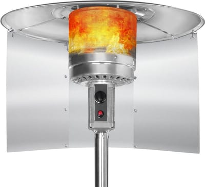 Terrasverwarmer Reflector - Warmte Deflector - Buiten Verwarmen - Energie Besparend - Groot 3 Panelen - Zilver