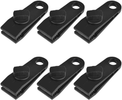 Allecto - Set van 6 Tarpaulin Clips voor Spannen en Bevestigen van Tentdoeken